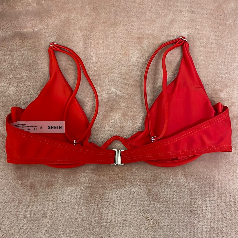Solid Red Bikini Top - Picture 2 of 3